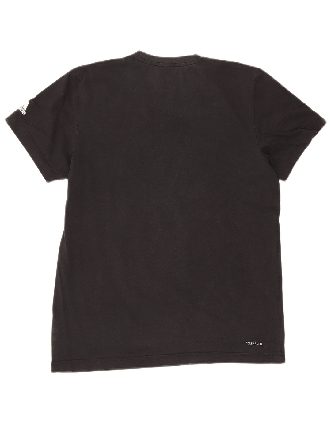 Adidas Mens Climalite Graphic T-Shirt Top Medium Black Cotton
