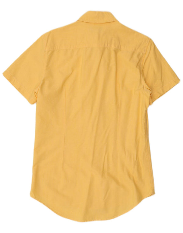 Calvin Klein Jeans Mens Short Sleeve Slim Fit Shirt Small Yellow