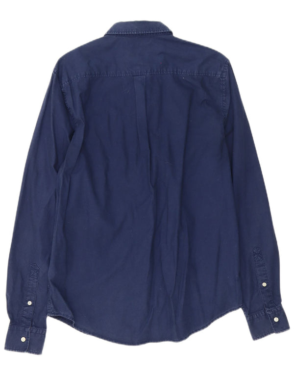 Superdry Mens Shirt Medium Navy Blue Cotton