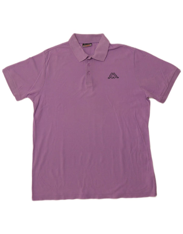 KAPPA Mens Polo Shirt XL Purple Cotton