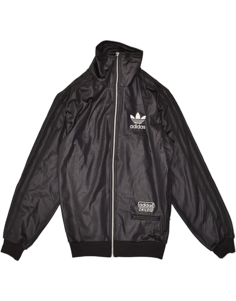 ADIDAS Mens Tracksuit Top Jacket XS Black Polyester Vintage Adidas and Second-Hand Adidas from Messina Hembry 