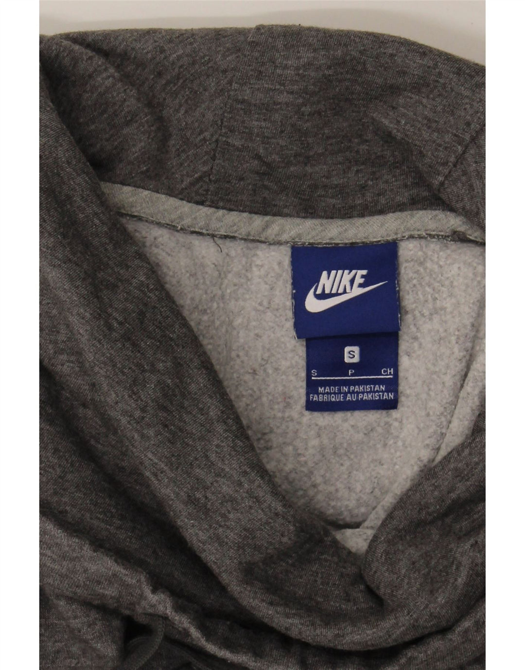 NIKE Womens Oversized Hoodie Jumper UK 10 Small Grey Cotton Vintage Nike and Second-Hand Nike from Messina Hembry 