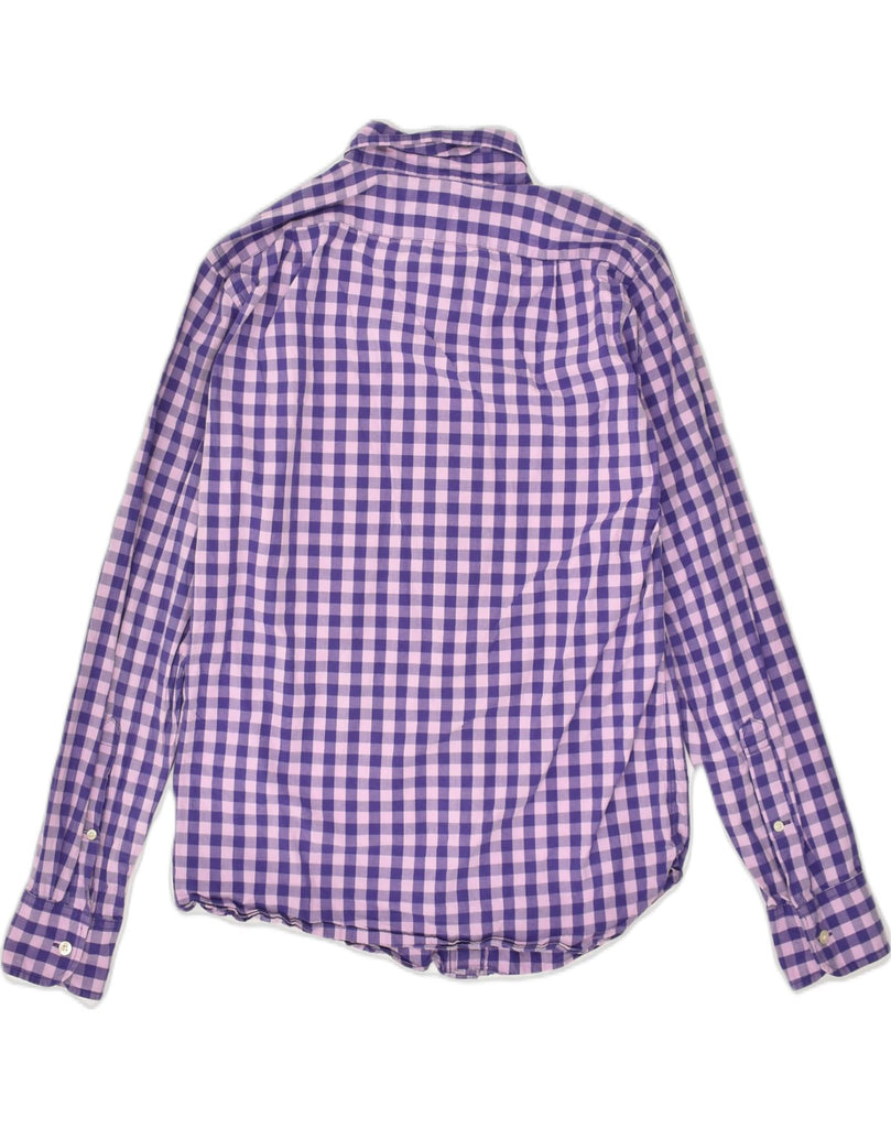 J. CREW Mens Slim Fit Shirt Small Purple Gingham Cotton | Vintage J. Crew | Thrift | Second-Hand J. Crew | Used Clothing | Messina Hembry 