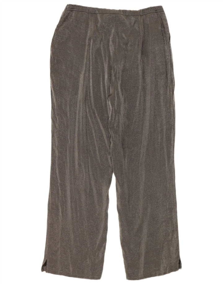 Marks & Spencer Womens Straight Casual Trousers W32 L30 Grey Viscose