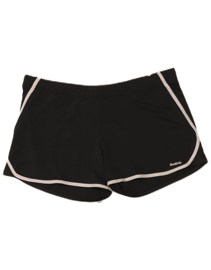 REEBOK Mens Sport Shorts Large Black Polyester