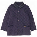 Barbour Mens LIDDESDALE Quilted Jacket UK 40 Large Navy Blue Nylon