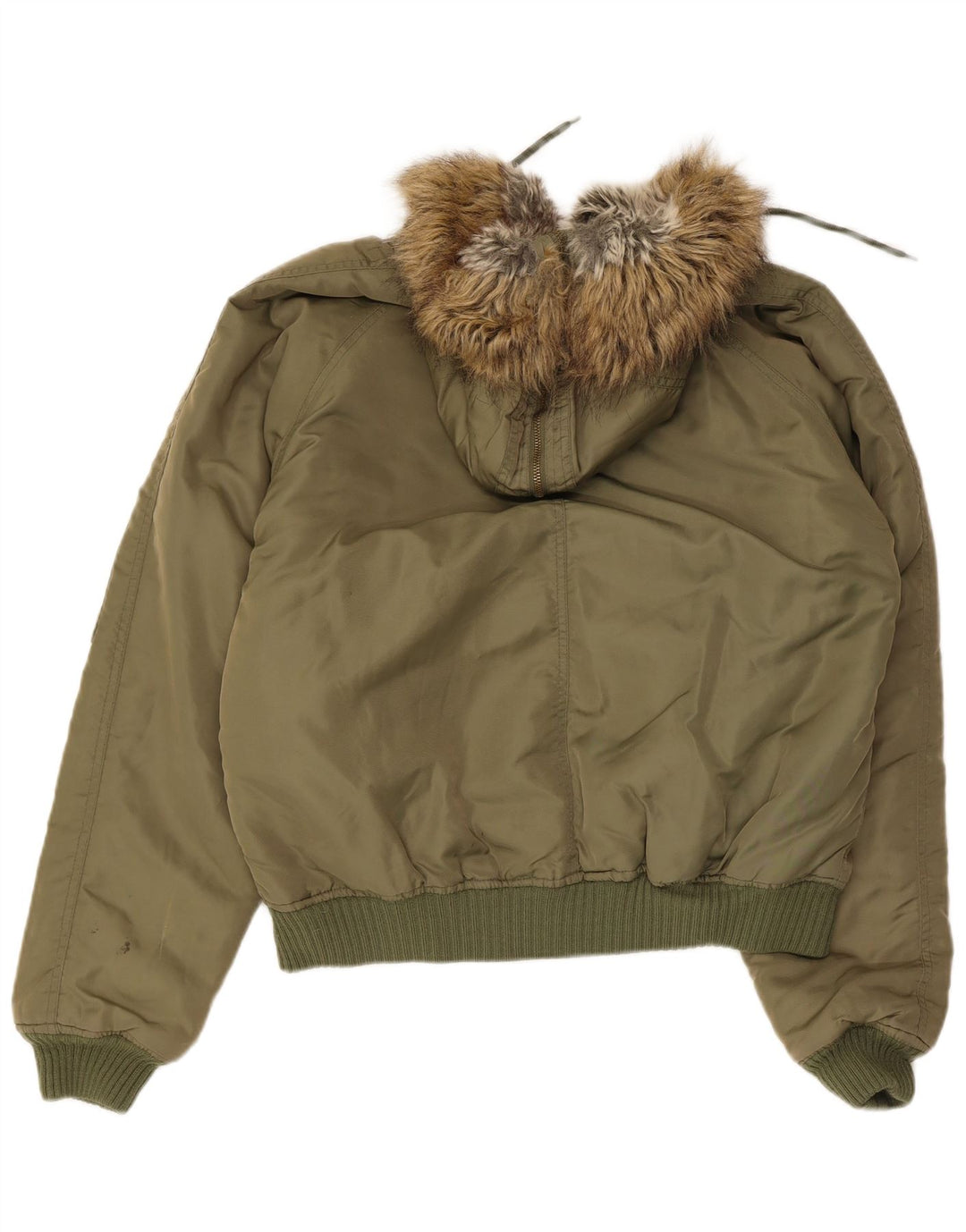 Vintage Mens Hooded Ski Jacket UK 38 Medium Khaki Nylon