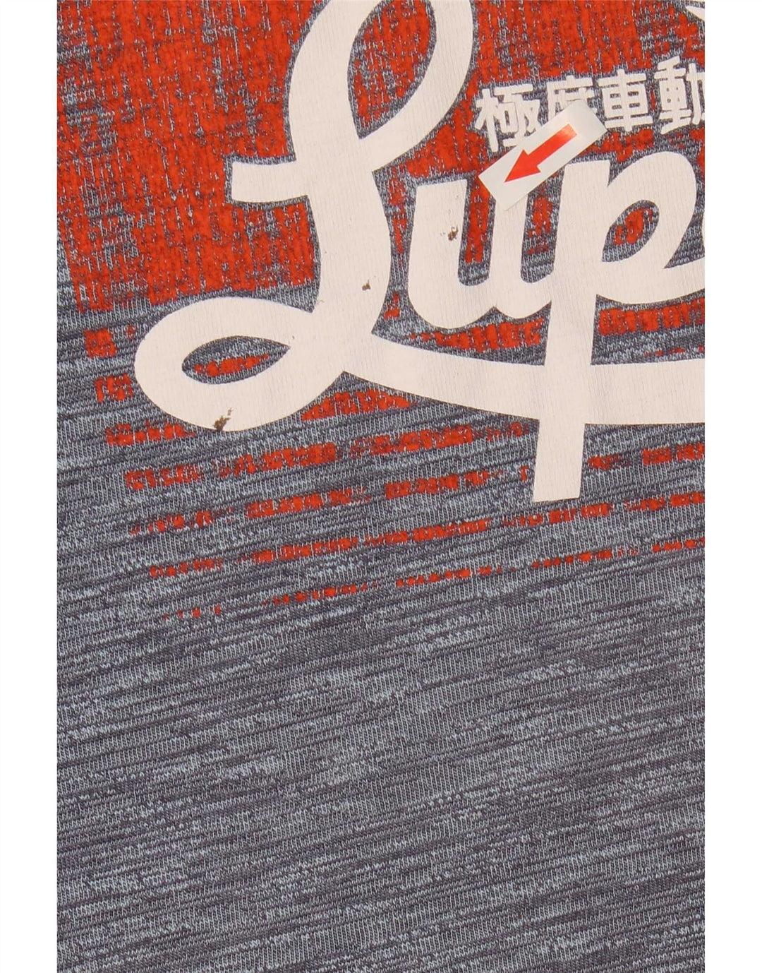 Superdry Mens Graphic T-Shirt Top Large Grey Flecked Polyester