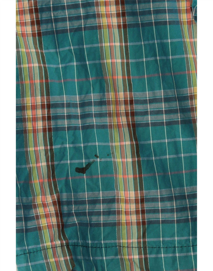 FRANKLIN MARSHALL Mens Chino Shorts W31 Medium Green Check Vintage Franklin Marshall and Second-Hand Franklin Marshall from Messina Hembry 