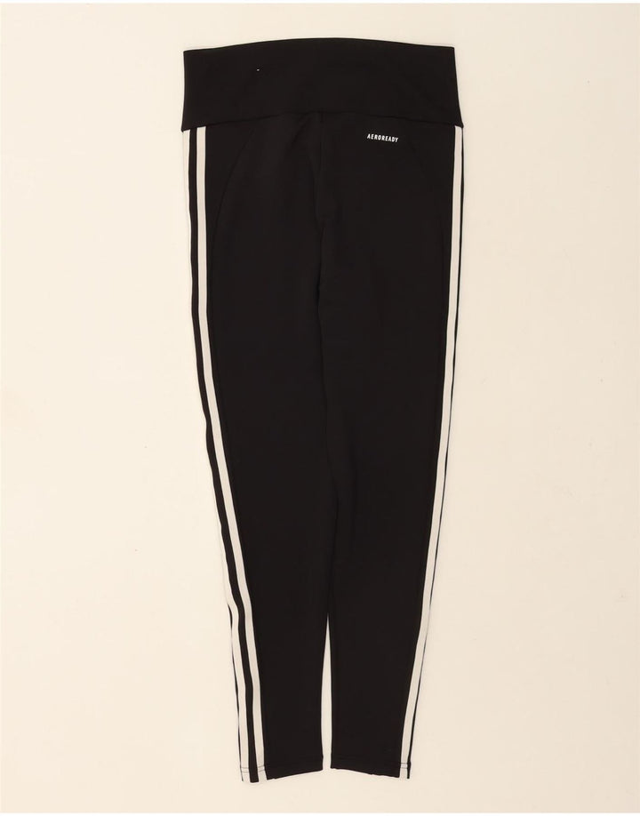 Adidas Womens Aeroready Leggings UK 12/14 Medium Black Polyester