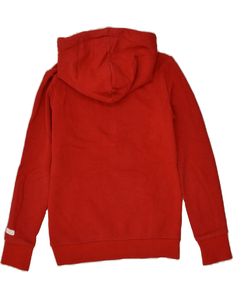 SUPERDRY Womens Graphic Hoodie Jumper UK 10 Small  Red Cotton | Vintage Superdry | Thrift | Second-Hand Superdry | Used Clothing | Messina Hembry 