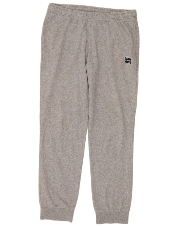 Lotto Womens Tracksuit Trousers Joggers IT 40/42 Large  Grey Flecked Cotton