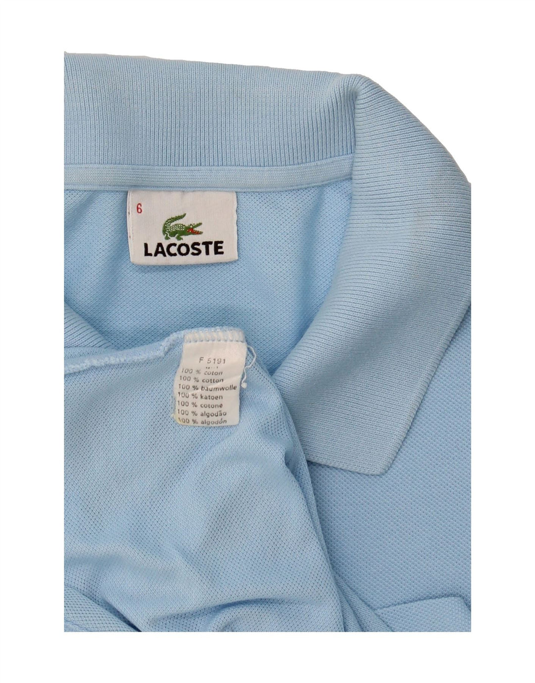 LACOSTE Mens Polo Shirt Size 6 XL Blue Cotton Vintage Lacoste and Second-Hand Lacoste from Messina Hembry 