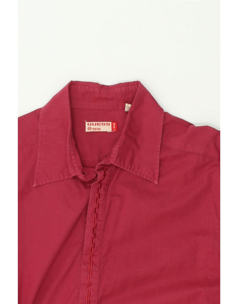 GUESS Mens Shirt XL Red Cotton | Vintage Guess | Thrift | Second-Hand Guess | Used Clothing | Messina Hembry 