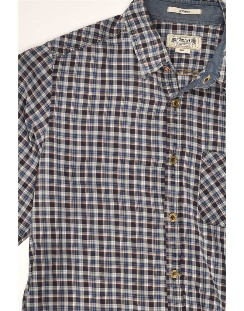 MARLBORO CLASSICS Mens Custom Fit Shirt Small Grey Check Cotton | Vintage Marlboro Classics | Thrift | Second-Hand Marlboro Classics | Used Clothing | Messina Hembry 