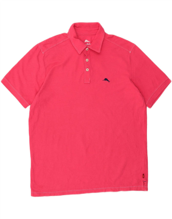 TOMMY BAHAMA Mens Polo Shirt Medium Pink Cotton Vintage Tommy Bahama and Second-Hand Tommy Bahama from Messina Hembry 