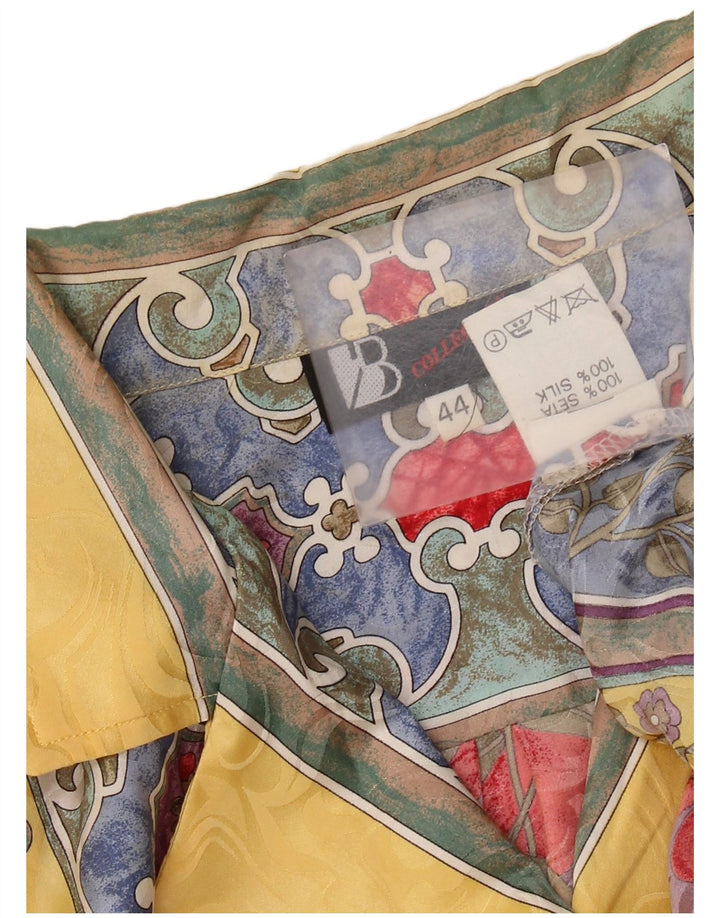 VINTAGE Womens Shirt Blouse EU 44 XL Multicoloured Paisley Silk