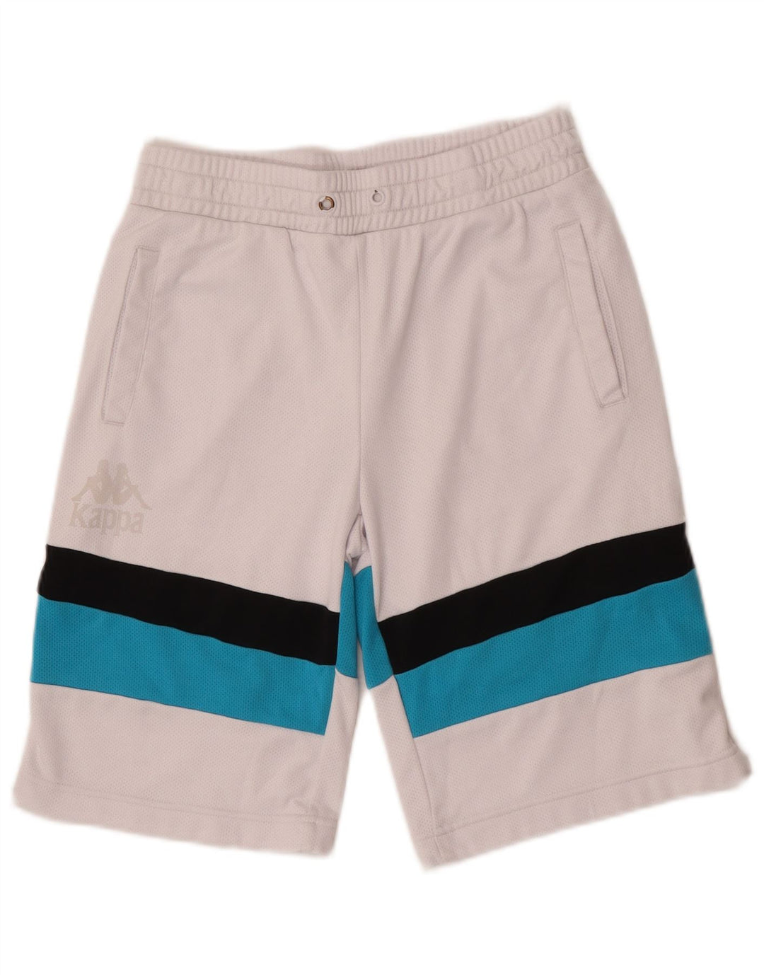 Kappa Mens Sport Shorts Small White Colourblock