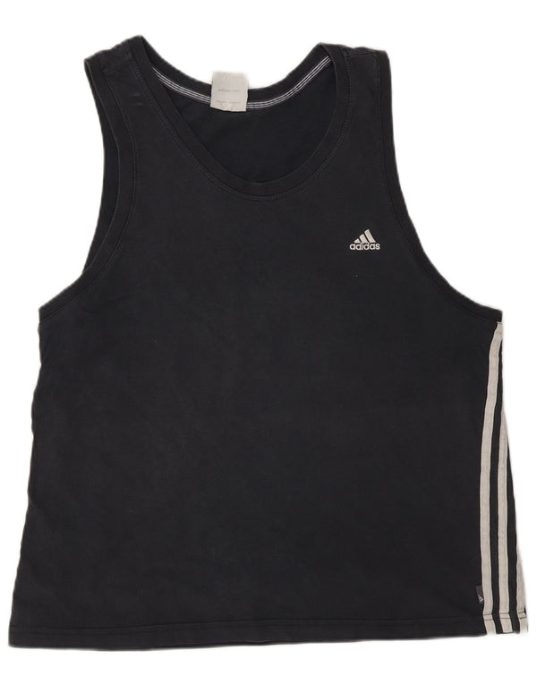 Adidas Mens Vest Top Large Black Cotton