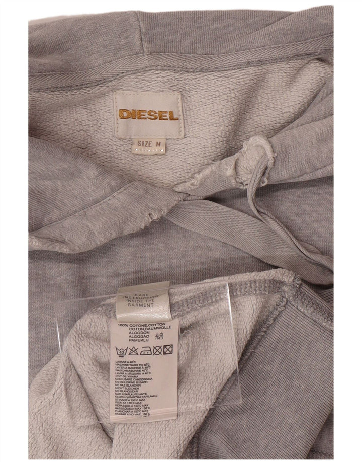 DIESEL Mens Hoodie Jumper Medium Grey Cotton