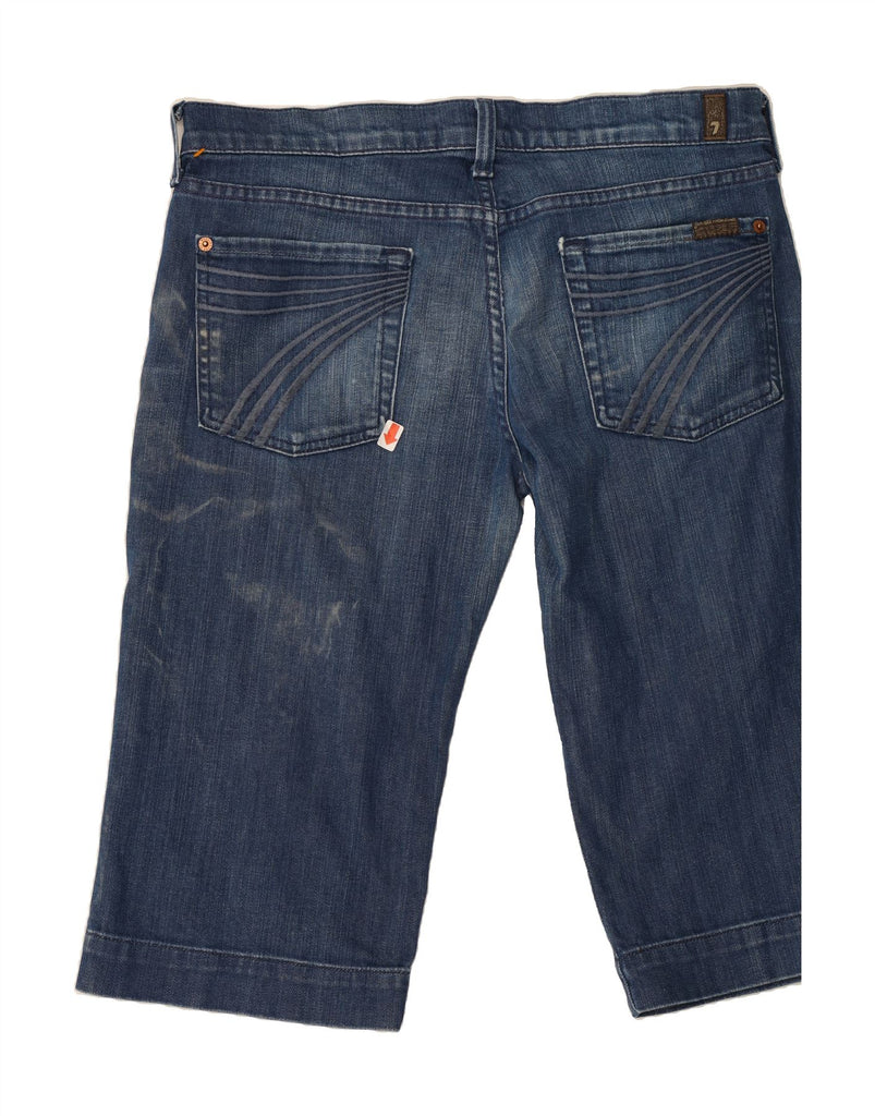 7 FOR ALL MANKIND Womens Bermuda Denim Shorts W29 Medium Blue Cotton Vintage 7 For All Mankind and Second-Hand 7 For All Mankind from Messina Hembry 