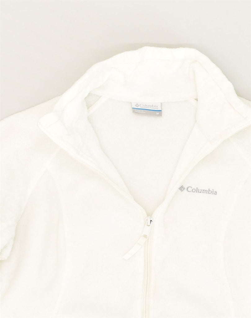 COLUMBIA Womens Fleece Jacket UK 14 Medium White Polyester | Vintage Columbia | Thrift | Second-Hand Columbia | Used Clothing | Messina Hembry 