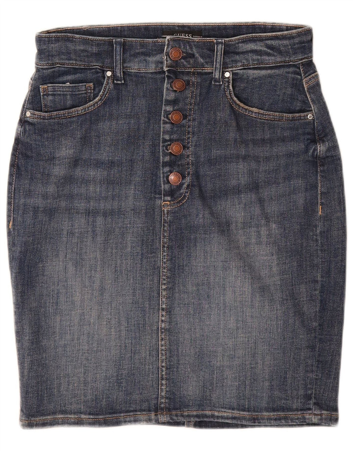 Guess Womens Denim Skirt W29 Medium Blue