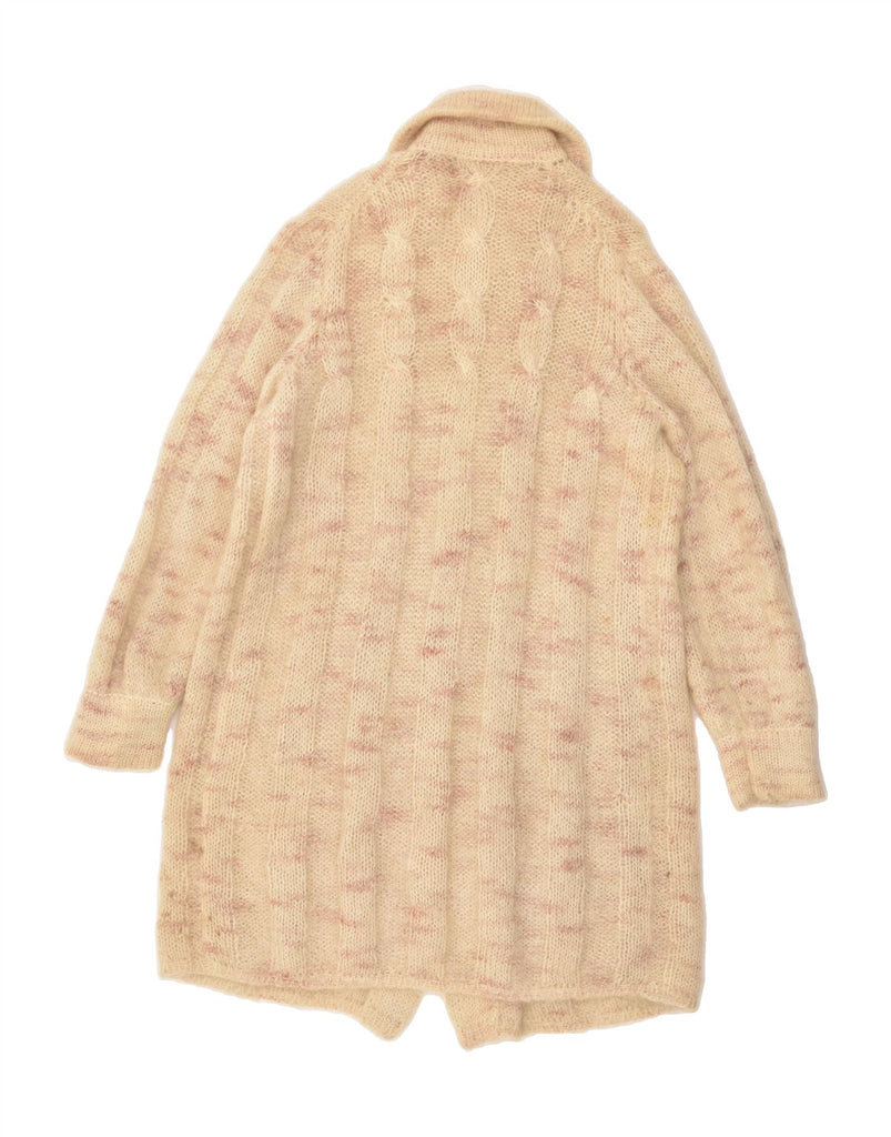 VINTAGE Womens Longline Cardigan Sweater UK 16 Large Beige Flecked | Vintage Vintage | Thrift | Second-Hand Vintage | Used Clothing | Messina Hembry 