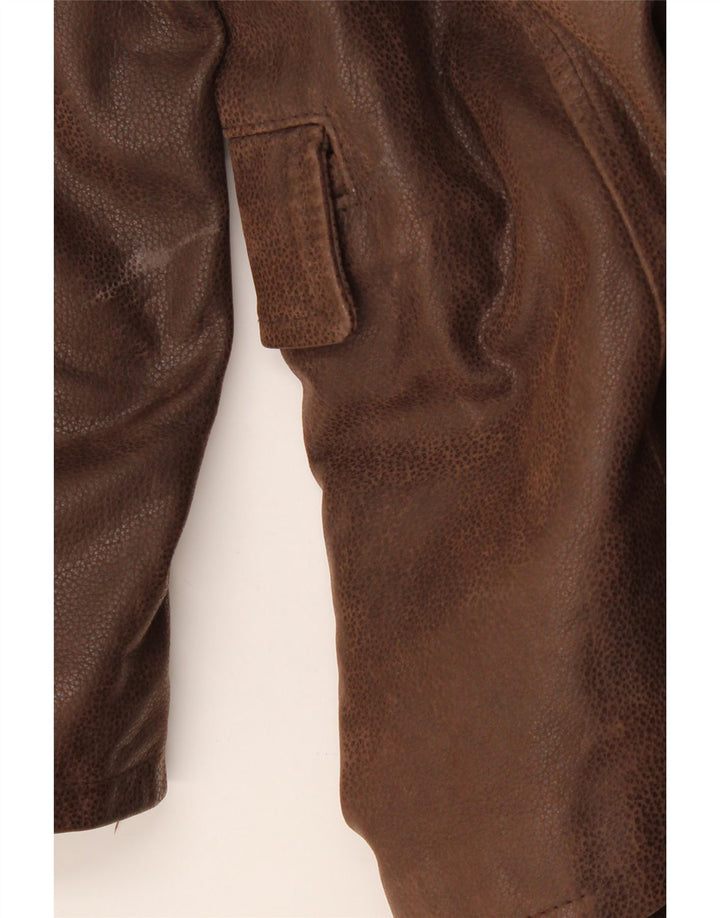 Conbipel Mens Leather Jacket IT 52 Large Brown Leather