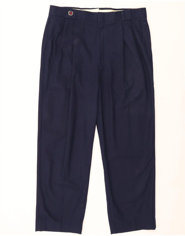 TOMMY HILFIGER Mens Pegged Chino Trousers W38 L29 Navy Blue