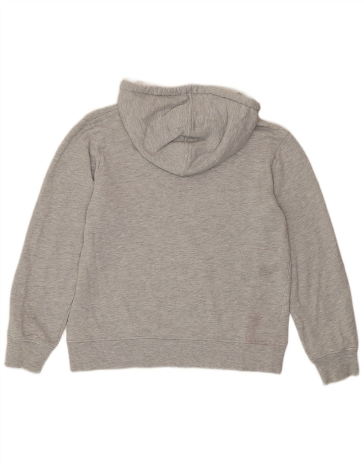 Marks & Spencer Womens Hoodie Jumper UK 12 Medium Grey Flecked Cotton