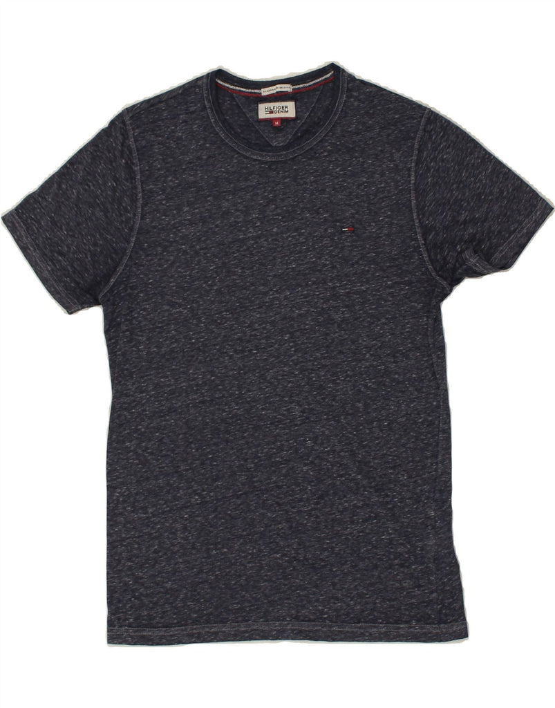 TOMMY HILFIGER Mens T-Shirt Top Medium Navy Blue Flecked Vintage Tommy Hilfiger and Second-Hand Tommy Hilfiger from Messina Hembry 