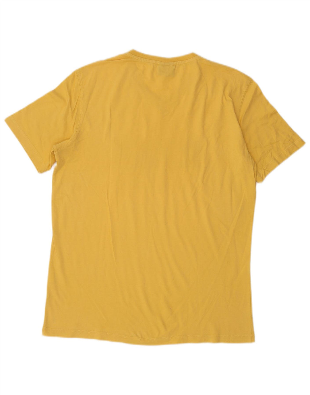 TRUSSARDI JEANS Mens Graphic T-Shirt Top Medium Yellow Cotton