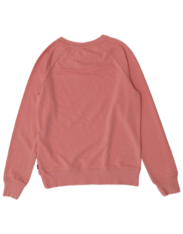 Levi's Girls Graphic Regular Fit Sweatshirt Jumper 11-12 Years Pink Cotton