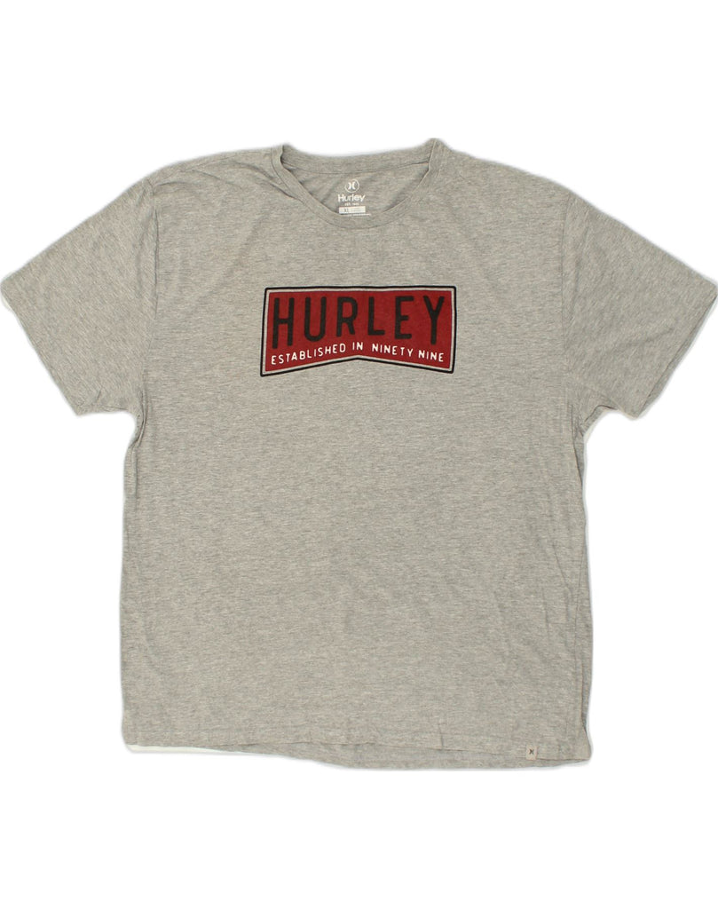 HURLEY Mens Graphic T-Shirt Top XL Grey Cotton | Vintage Hurley | Thrift | Second-Hand Hurley | Used Clothing | Messina Hembry 