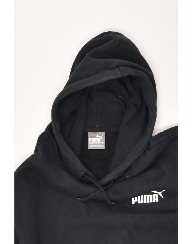 PUMA Mens Hoodie Jumper Medium Black Cotton | Vintage Puma | Thrift | Second-Hand Puma | Used Clothing | Messina Hembry 