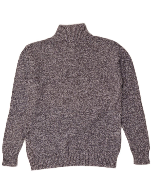 Kappa Mens Zip Neck Jumper Sweater XL Blue Flecked