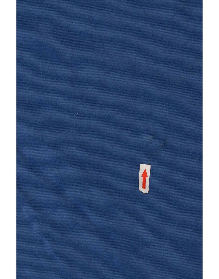Fred Perry Mens Polo Shirt Large Blue Striped Cotton