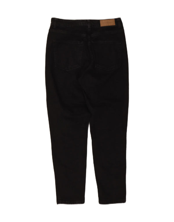 Topshop Womens High Waist Jeans W30 L27 Black Cotton