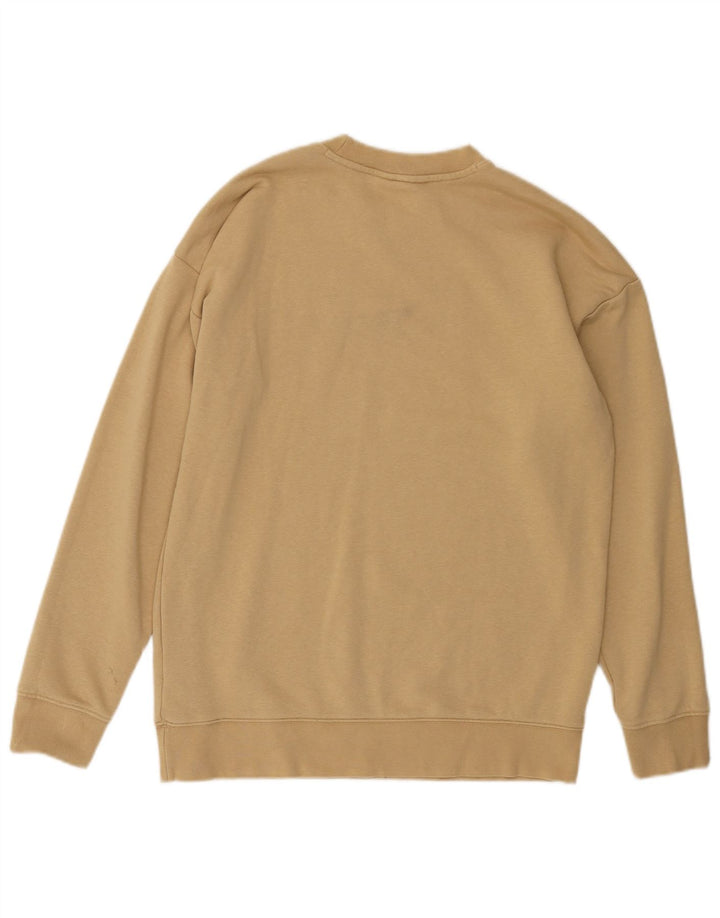 ADIDAS Womens Oversized Sweatshirt Jumper UK 8 Small Beige Cotton