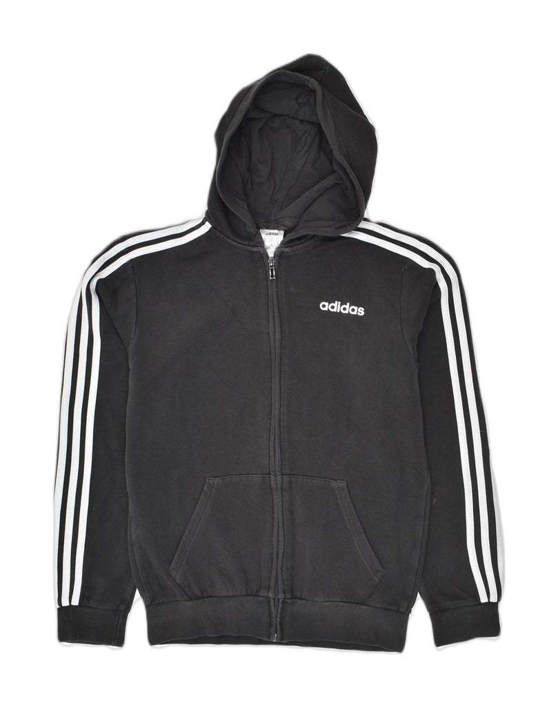 ADIDAS Mens Zip Hoodie Sweater XS Black Cotton | Vintage Adidas | Thrift | Second-Hand Adidas | Used Clothing | Messina Hembry 