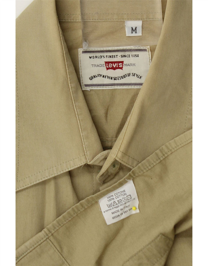 Levi's Mens Shirt Medium Khaki Cotton