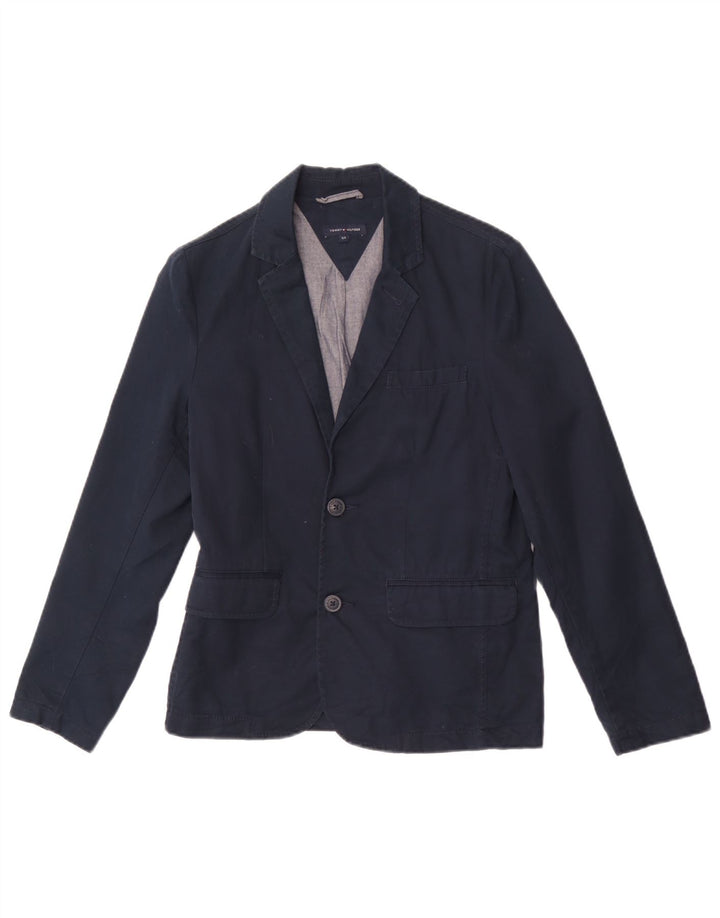 Tommy Hilfiger Boys 2 Button Blazer Jacket 14-15 Years Navy Blue Cotton