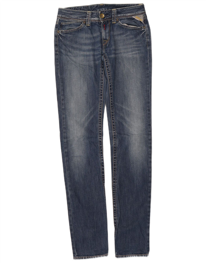 Replay Womens Slim Jeans W27 L34 Blue Cotton