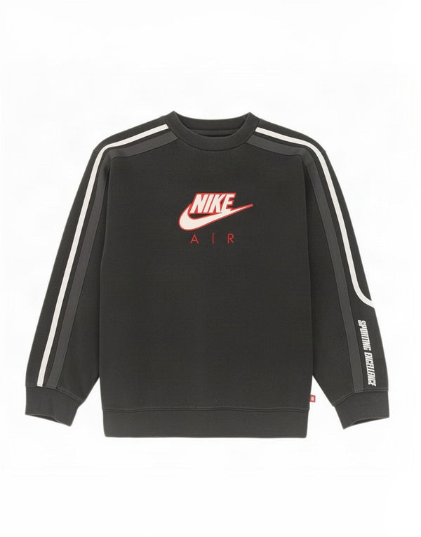 Nike Boys Graphic Sweatshirt Jumper 12-13 Years Large Black Cotton