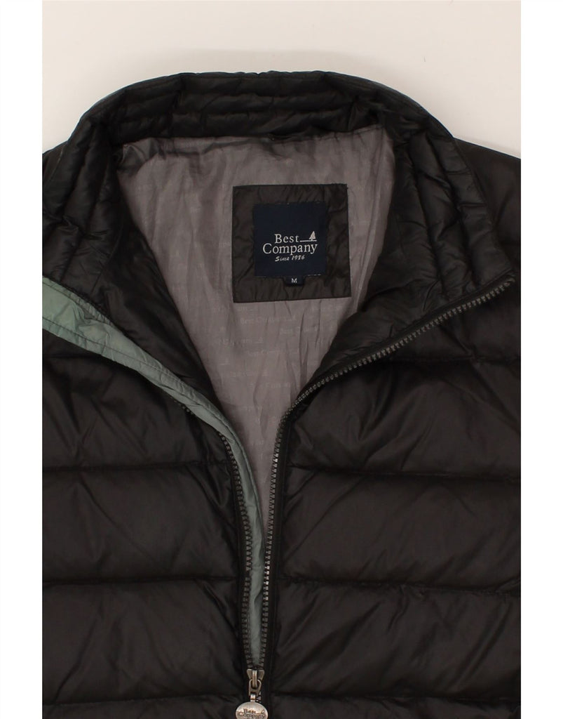 BEST COMPANY Mens Padded Jacket UK 38 Medium Black Polyester | Vintage Best Company | Thrift | Second-Hand Best Company | Used Clothing | Messina Hembry 