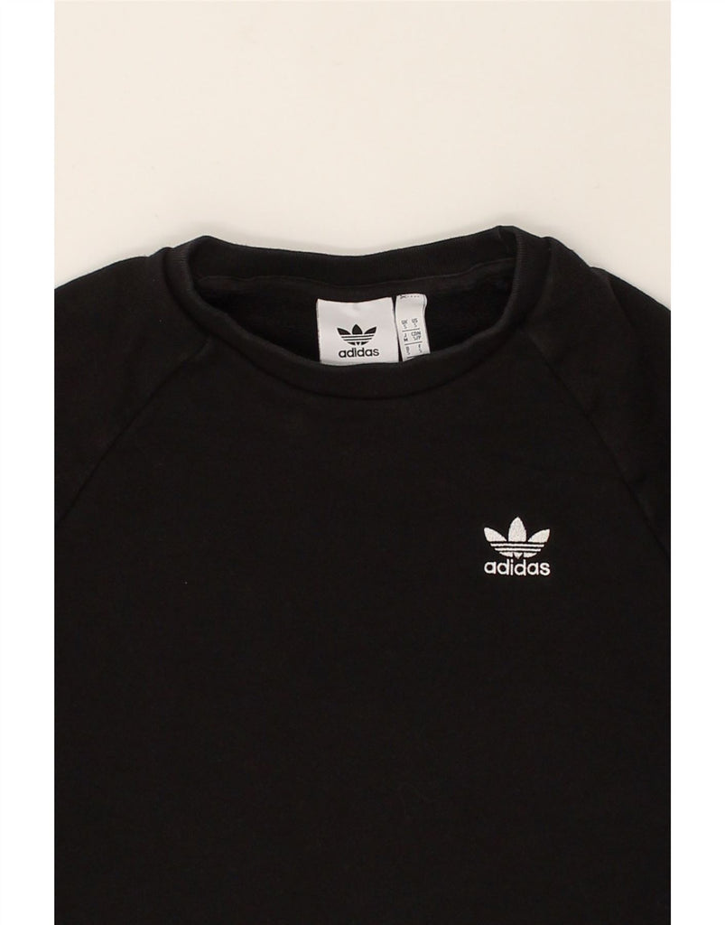 ADIDAS Mens Sweatshirt Jumper Small Black Cotton | Vintage Adidas | Thrift | Second-Hand Adidas | Used Clothing | Messina Hembry 