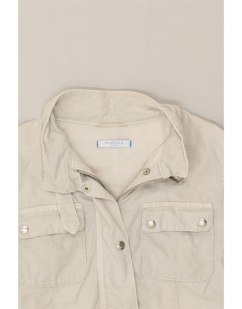 MARELLA Womens Utility Jacket UK 12 Medium Grey | Vintage Marella | Thrift | Second-Hand Marella | Used Clothing | Messina Hembry 