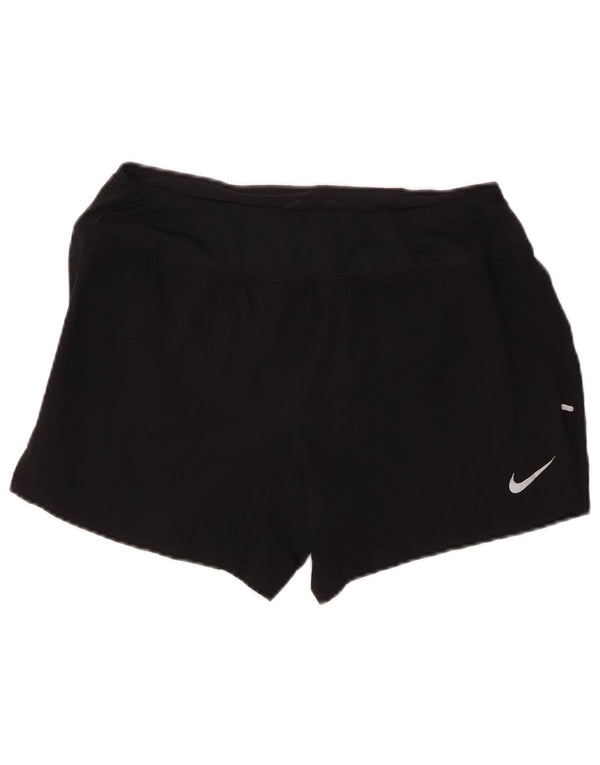 Nike Womens Dri Fit Regular Sport Shorts UK 14 Medium Black Polyester