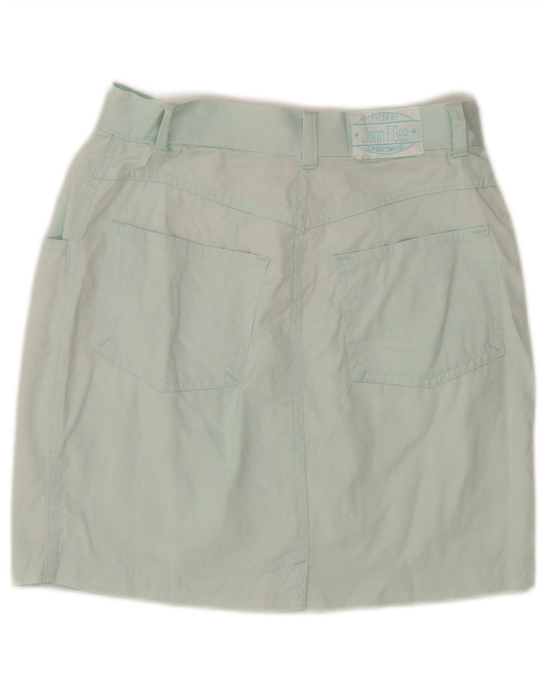 John F Gee Womens Mini Skirt EU 36 Small W26  Blue Cotton